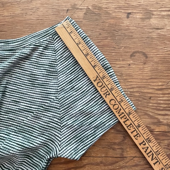 Topshop Green Striped Skater Stretch Dress - Picture 14 of 16